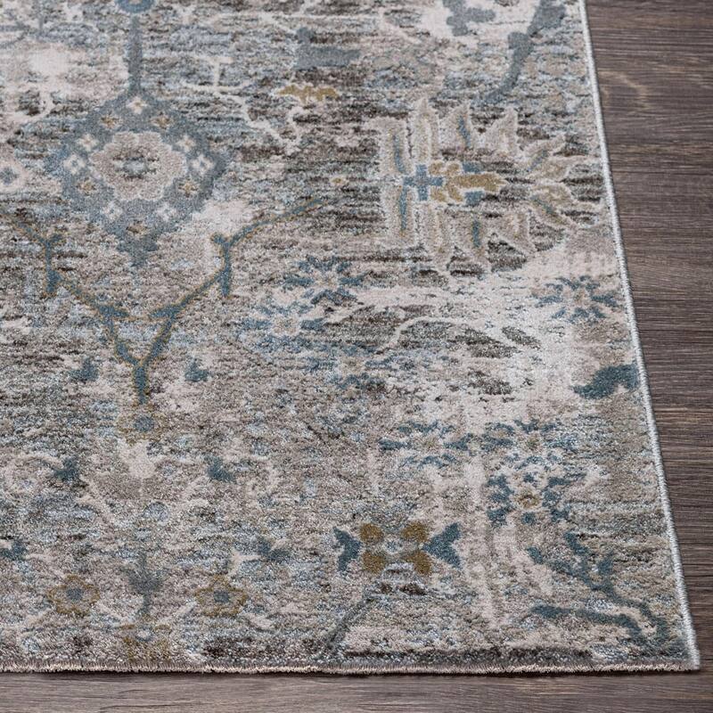 Brain Transitional Floral Area Rug
