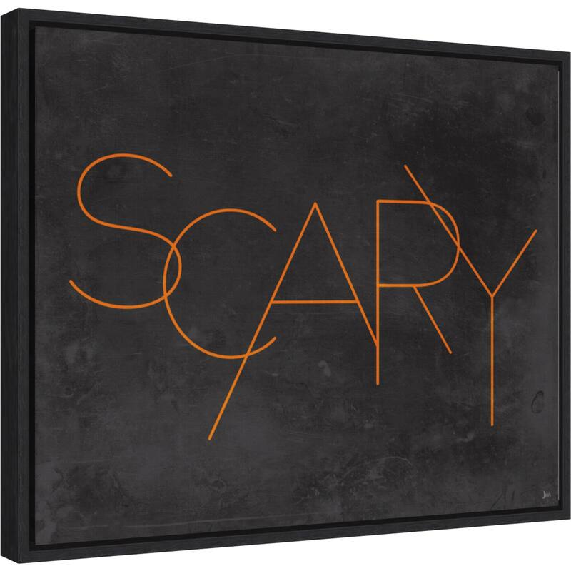 Amanti Art Haunted V Scary Framed Canvas Wall Art
