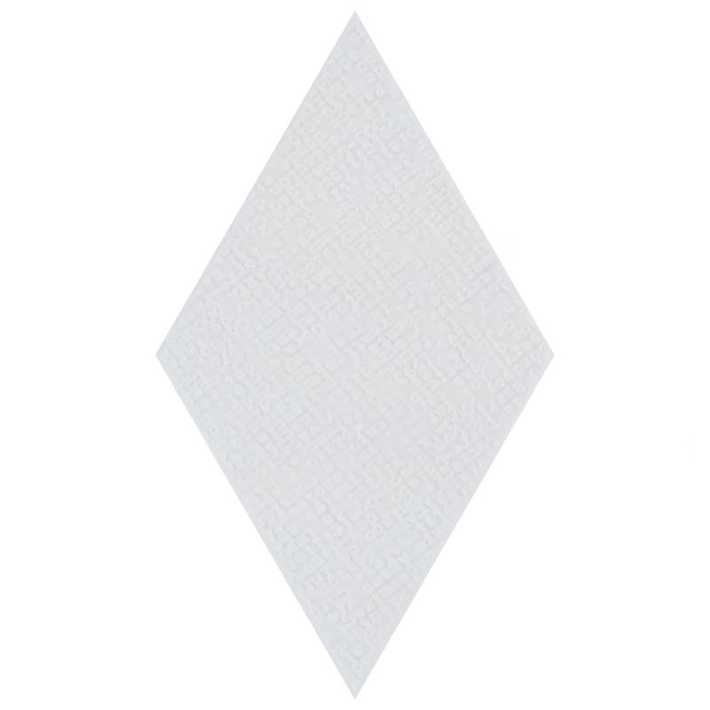 Merola Tile Rhombus White 5-1/2" x 9-1/2" Porcelain Floor and Wall Tile
