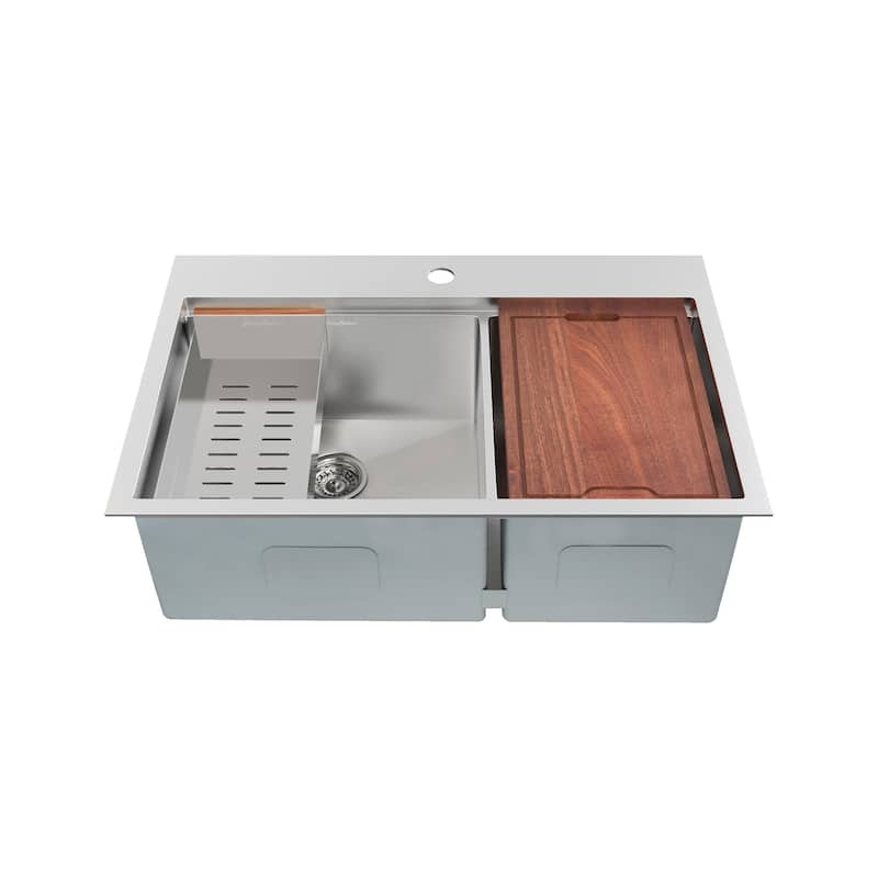 Swiss Madison SM-KT778 Ravi 22" Drop In Double Basin Stainless Steel - Stainless Steel