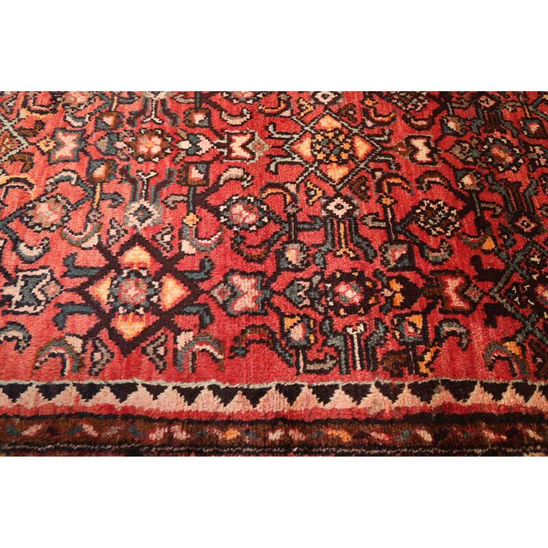 ECARPETGALLERY Hand-knotted Andelz Red Wool Rug - 3'3 x 10'0