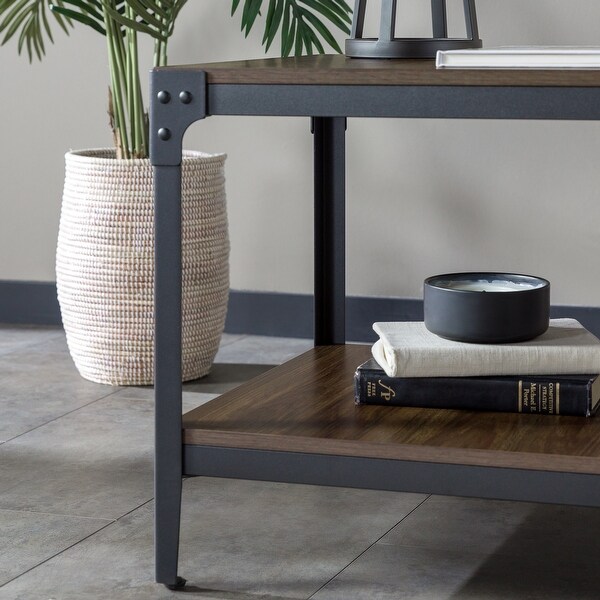 Walker Edison Witten Angle Iron Side Tables (Set of 2) - Bed Bath