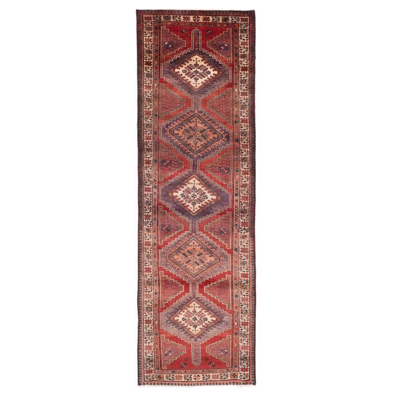 ECARPETGALLERY Hand-knotted Konya Anatolian Red Wool Rug - 3'7 x 11'6