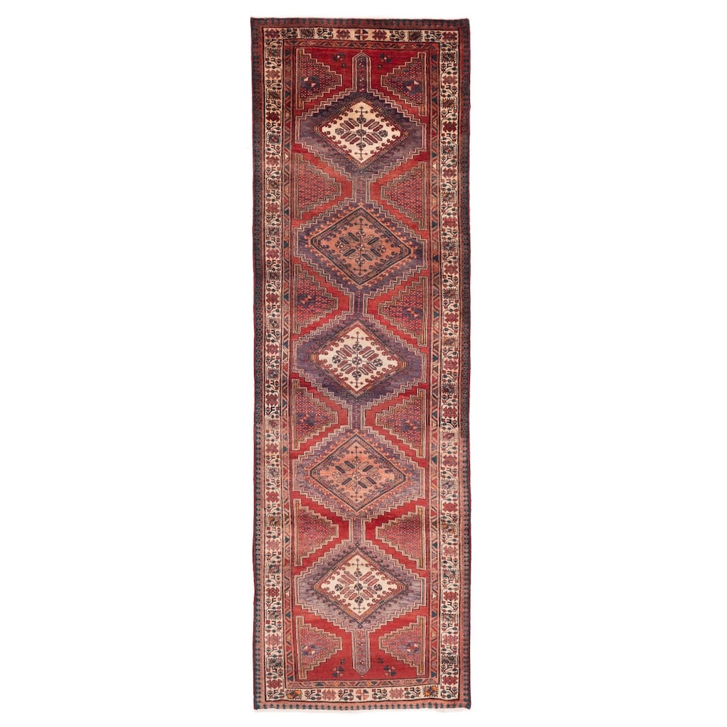 ECARPETGALLERY Hand-knotted Konya Anatolian Red Wool Rug - 3'7 x 11'6