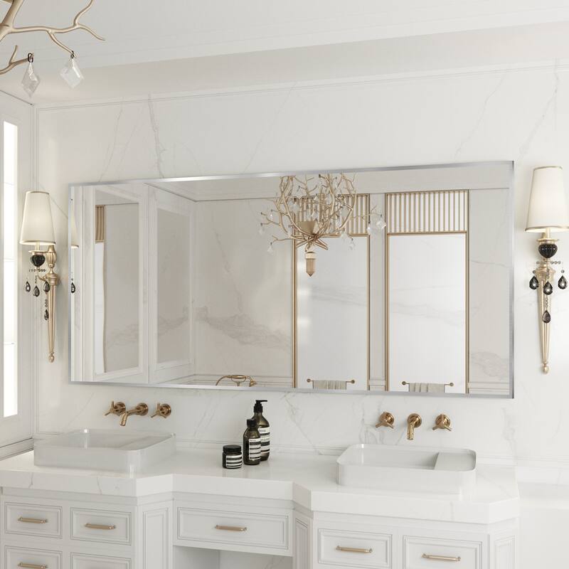 QuivaraView Wall Mounted Aluminum Frame Bathroom Vanity Mirror