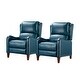 preview thumbnail 35 of 166, Brigida Multifunctional Modern Genuine Leather Nailhead Trim Recliner with Adjustable Footrest Set of 2 by HULALA HOME