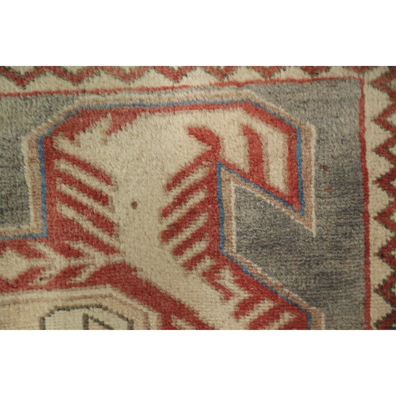 Hand Knotted Oriental 100% Wool Carpet Traditional Tribal Greys & Charcoal Meshkin Runner Rug - 10' 1'' X 3' 4''