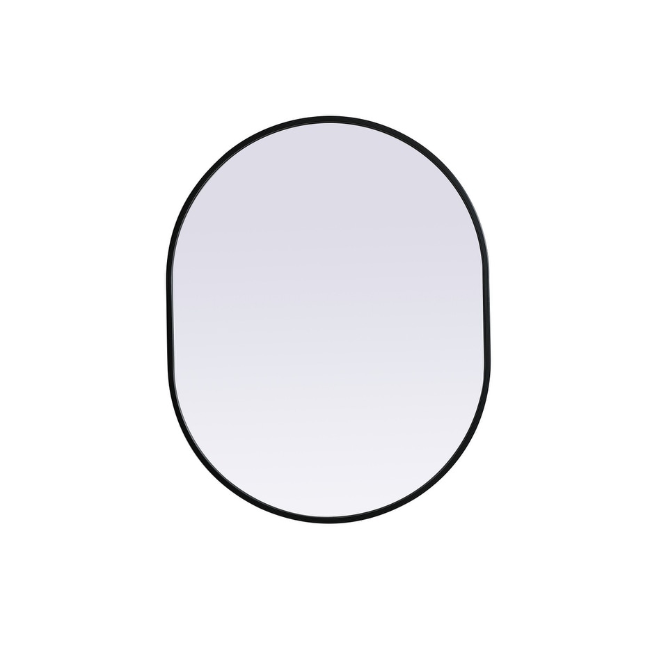 Indigo Home Metal Frame Oval Mirror 24x30 Inch