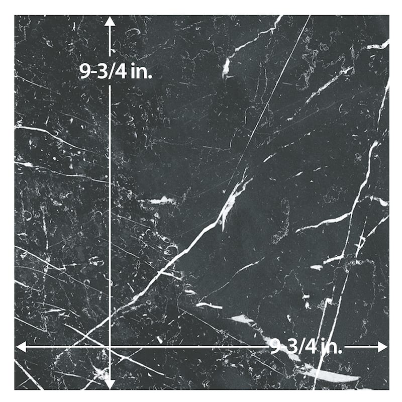 Merola Tile Timeless Marquina 9-3/4" x 9-3/4" Porcelain Floor and Wall Tile