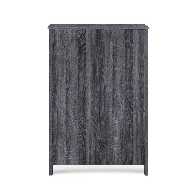 Dressers Storage Showcase Bathroom Cabinets Closet Wardrobe Modern Tall Nightstand with 5 Drawer for Office, Home, DARK GREY