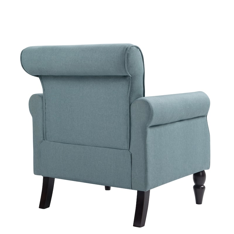 Mid-Century Modern Accent Chairs with Nailhead Trim