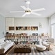 preview thumbnail 27 of 47, Airsurfer 52 in. Integrated LED Indoor Ceiling Fans with Light and Remote Control Included GoldWhite