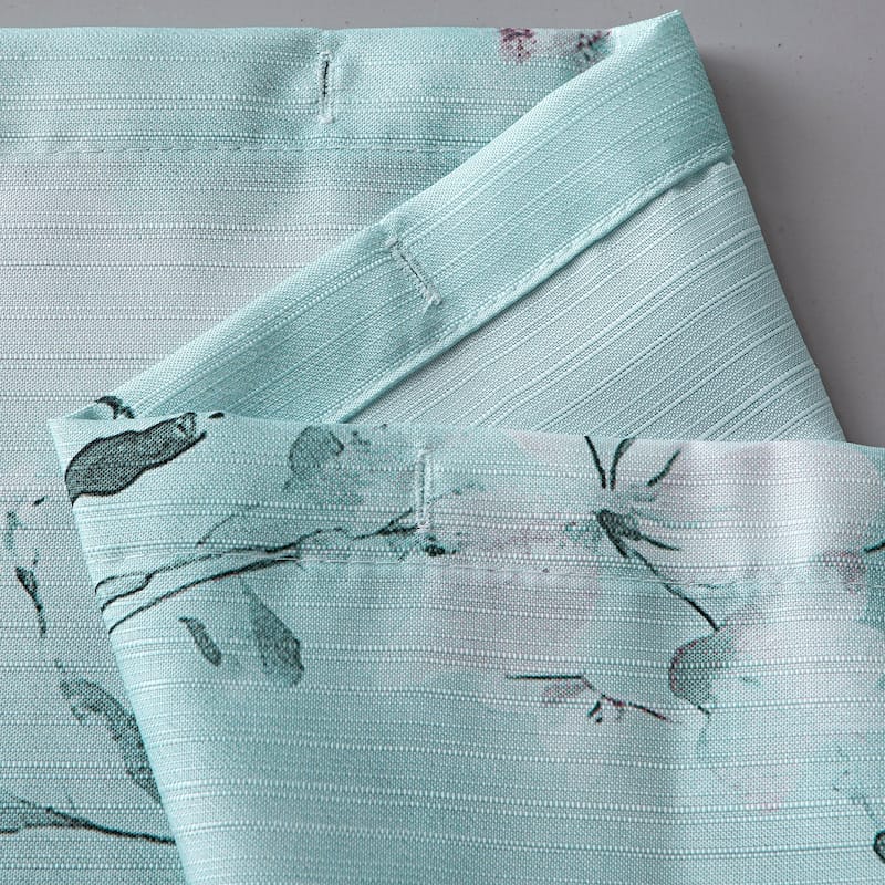 Dainty Home Cascading Florals 3D Textured Fabric Shower Curtain with 12 Metal Rollerball Hooks, 70" x 72"