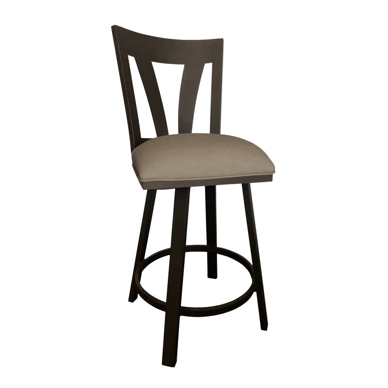 Tempo Furniture Austin Swivel 26" Counterstool/30" Barstool Sun Bronze Metal Finish & Coffee Polyurethane by Furnish Theory