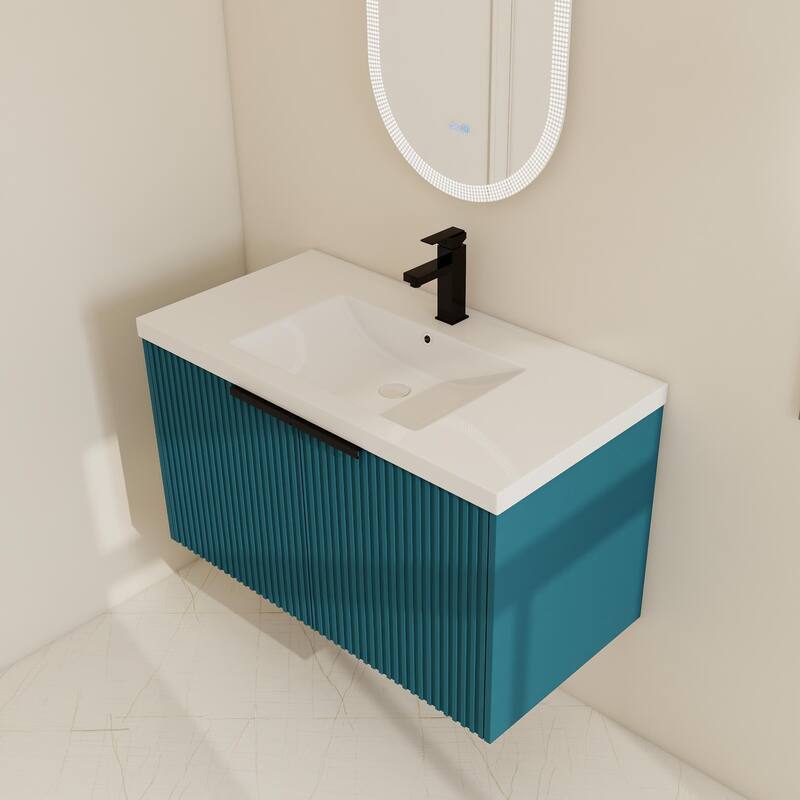 BNK 36''/48'' Single Bathroom Vanity With Sink, Floating Bathroom Vanity with Soft Close Door