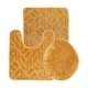 preview thumbnail 5 of 9, Bath Set 3 Piece Anti-Slip Leaf patch Bathroom Mat, Large Contour Mat & Toilet Seat Lid Cover