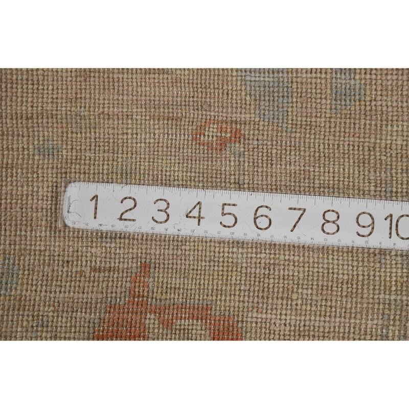Oushak Turkish Area Rug Vegetable Dye Hand-Knotted Wool Carpet - 6'11"x 9'7"