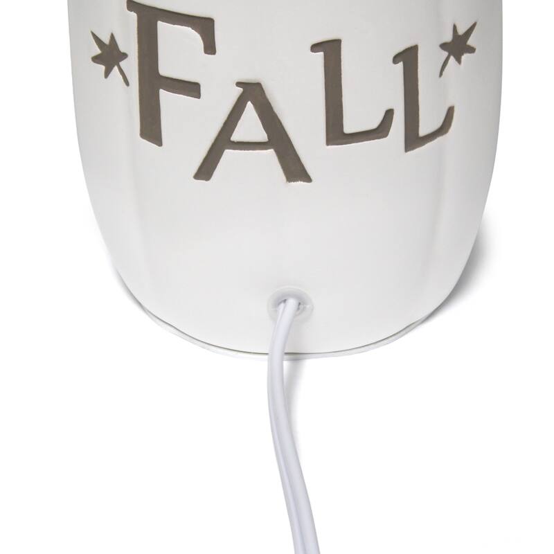 Hello Fall Pumpkin Table Lamp - 17.75" - White