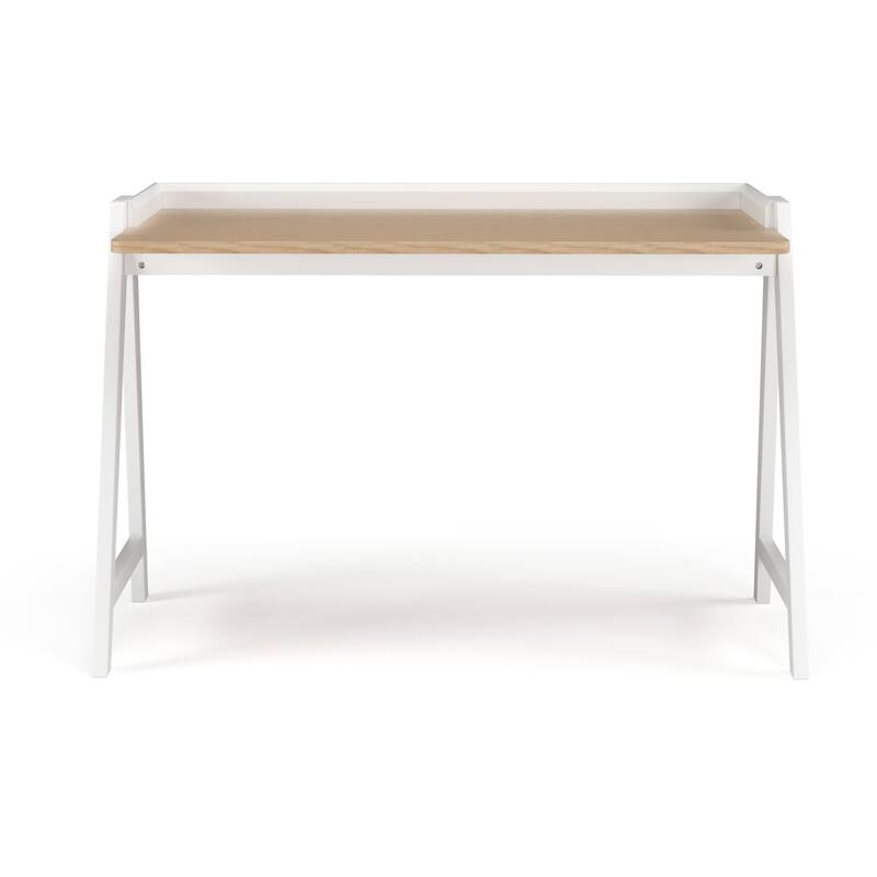 Fresno Desk - Natural Top / White Legs