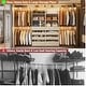 preview thumbnail 8 of 7, Set of 2 Closet System with Wooden Drawers and Hanging Rods, Closet Organizer with Adjustable Storage Shelves