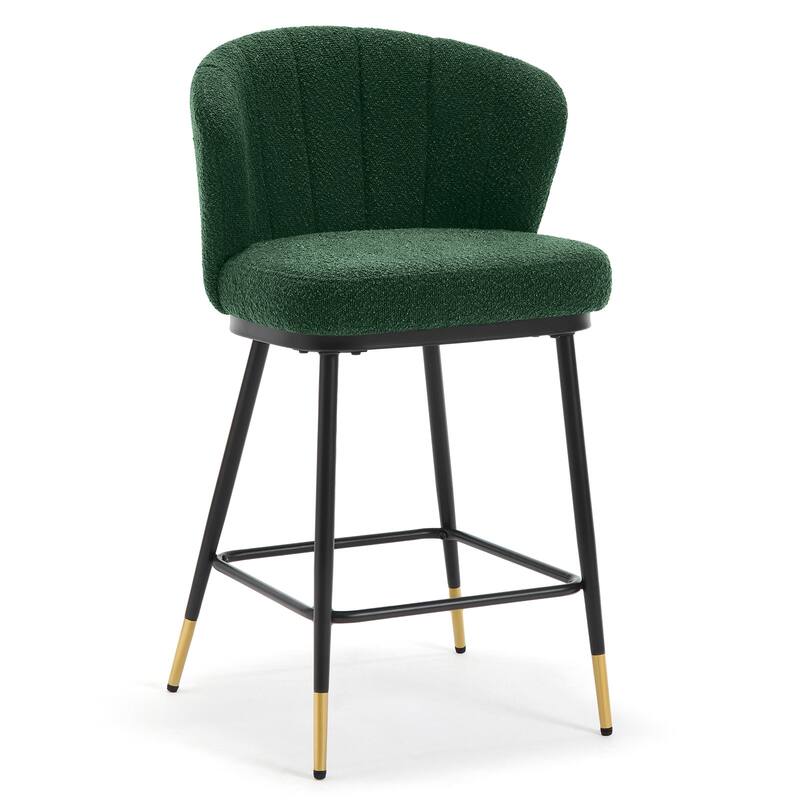 26" Boucle Fabric Counter Height Bar Stools, Set of 2/3/4 - 35.83"H x 22"W x 20.28"D