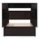 preview thumbnail 12 of 16, Full Size Wooden Bed with All-in-One Cabinet, Shelf, Sockets & Twin Trundle - Stylish and Functional in Espresso