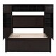 preview thumbnail 48 of 52, Full Size Wooden Bed with All-in-One Cabinet, Shelf, Sockets & Twin Trundle - Stylish and Functional in Grey
