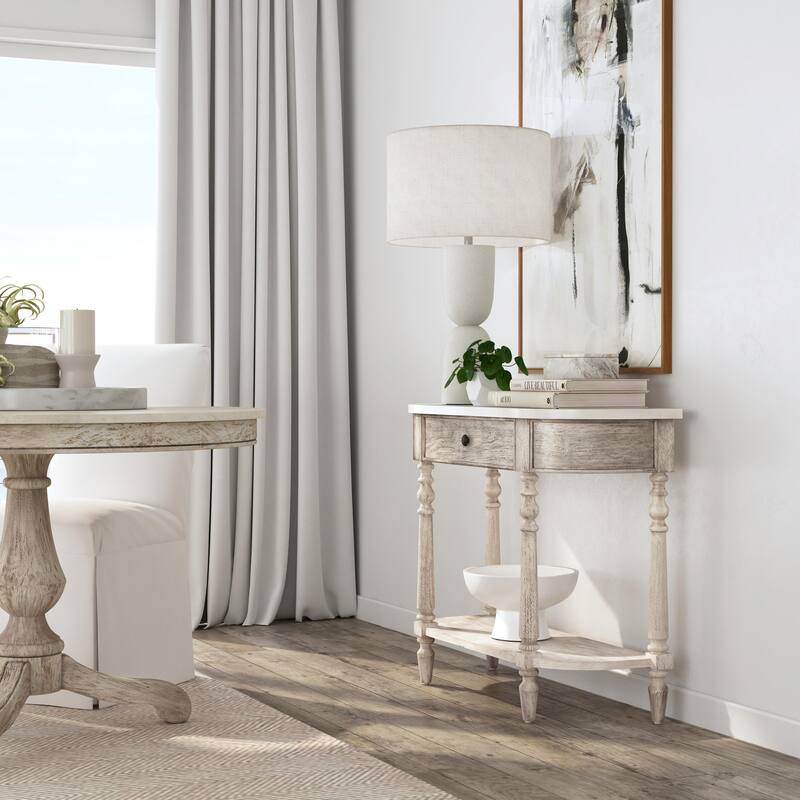 Butler Danielle Marble Console Table - Grey