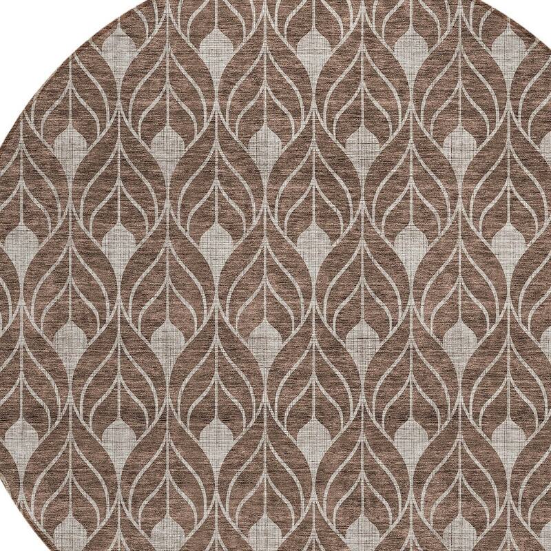 HomeRoots Geometric Transitional Rectangle Outdoor Rug