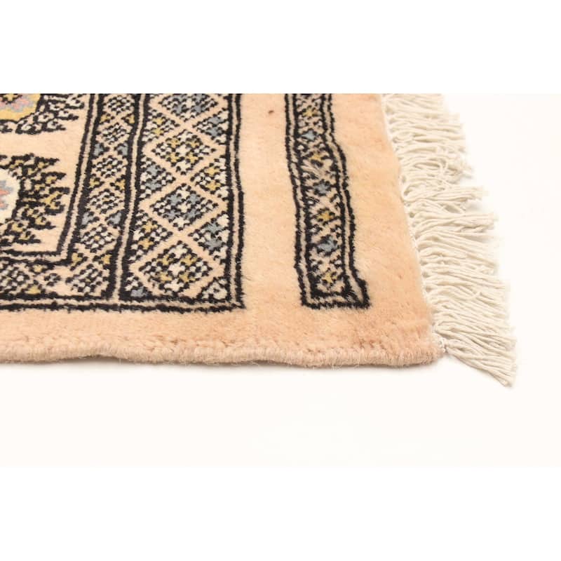 ECARPETGALLERY Hand-knotted Peshawar Bokhara Beige Wool Rug - 3'1 x 5'5