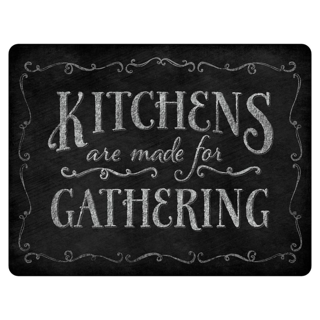 Counterart Glass Cutting Board Counter Saver 12"x15" , Chalk It Up - 12x15x.163