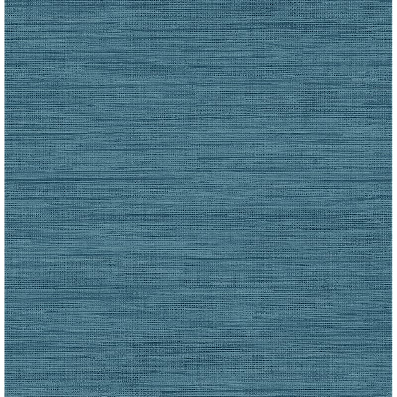 Brewster Brewster Sea Grass Blue Faux Grasscloth Wallpaper - 20.5 x 396 x 0.025