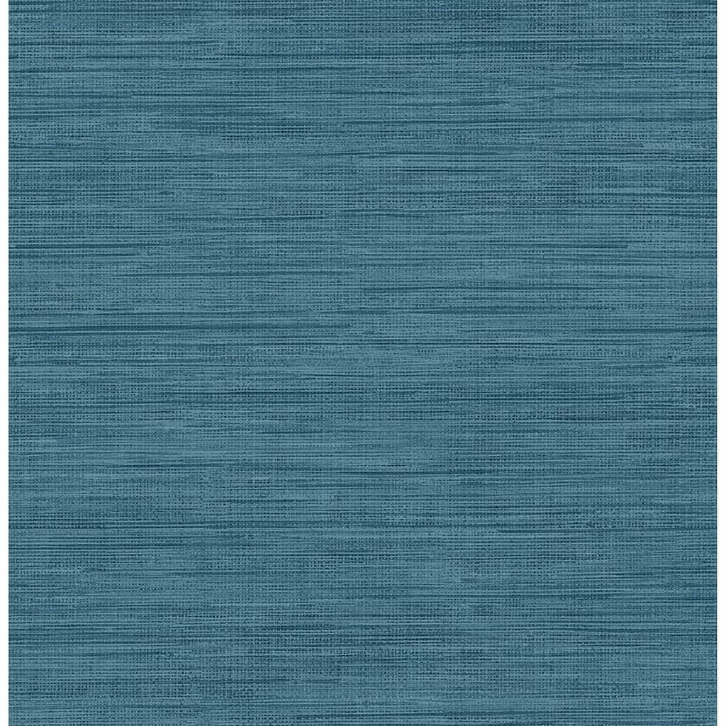 Brewster Brewster Sea Grass Blue Faux Grasscloth Wallpaper - 20.5 x 396 x 0.025