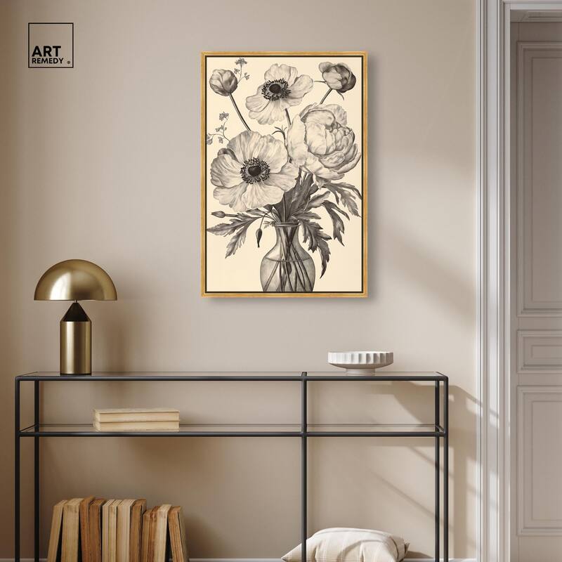 Vase of Vellum Canvas by Art Remedy