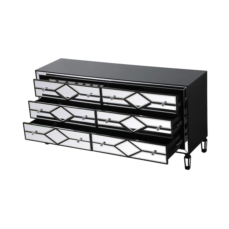 6 Drawer 64" Double Dresser