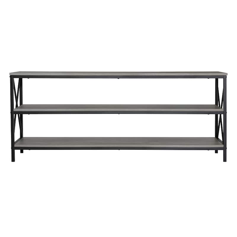 3-Tier TV Stand for TVs up to 60" with Open Storage Shelves