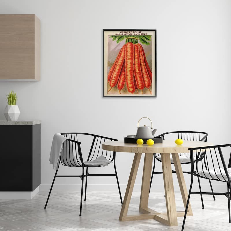 Stupell Country Vintage Carrots Framed Giclee Art Design By Lil' Rue