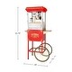 preview thumbnail 2 of 8, Popcorn Machine with Cart – 8oz Popper with Stainless-steel Kettle by Great Northern Popcorn (Red)