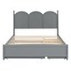 preview thumbnail 27 of 43, Queen Platform Bed with 2 Drawers & Twin XL Trundle
