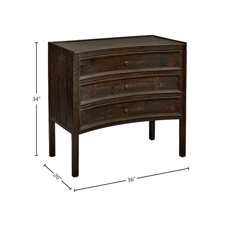 Palmdale 36-inch Concave Reclaimed Pine Bachelor's Chest