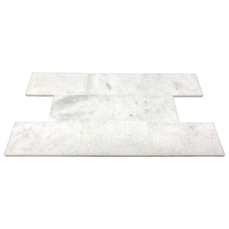 Pale Gray Marble 3" x 6" Honed Tile