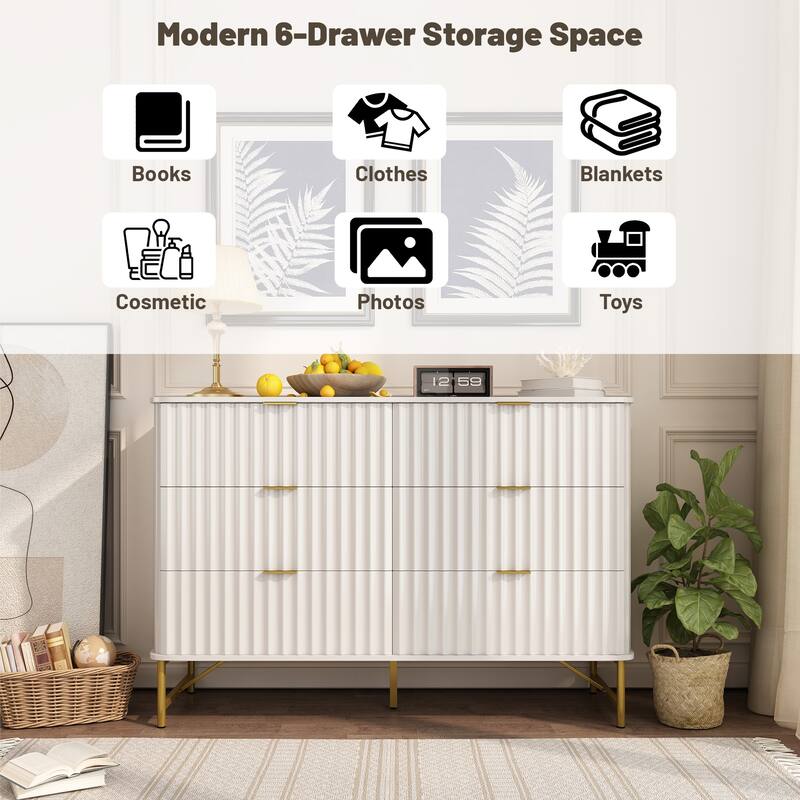 Clihome Modern MDF 6 - Drawer Accent Chest