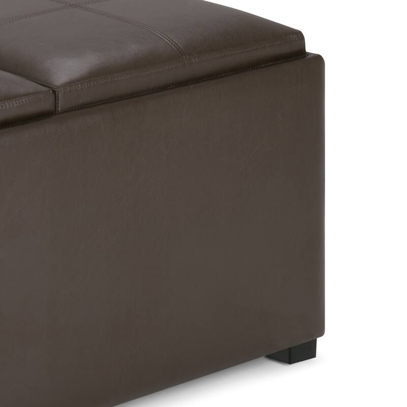 Square Coffee Table Storage Ottoman
