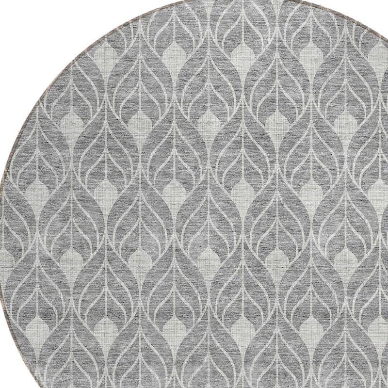 HomeRoots Geometric Transitional Rectangle Outdoor Rug