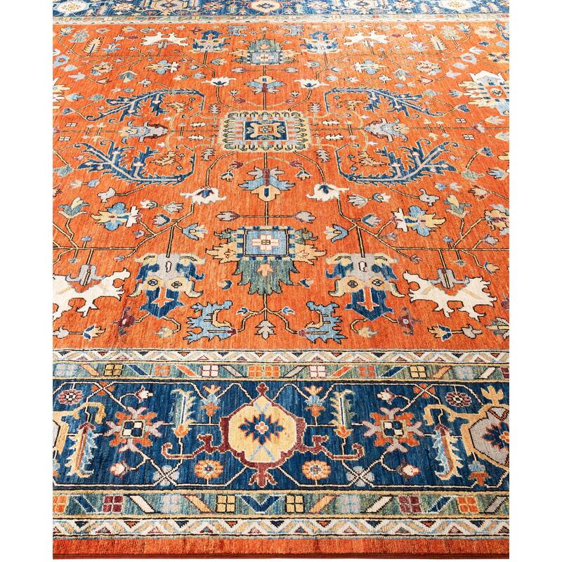 Serapi One-of-a-Kind Hand-Knotted Area Rug - Orange - 10' 3" x 13' 10"