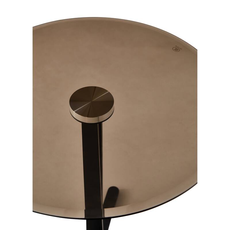 GDF Studio - Donner Classic European Metal and Glass Round End Table