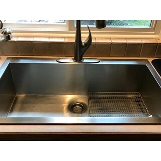 Shop Stainless Steel 36-inch Single-bowl Topmount Drop-in ...