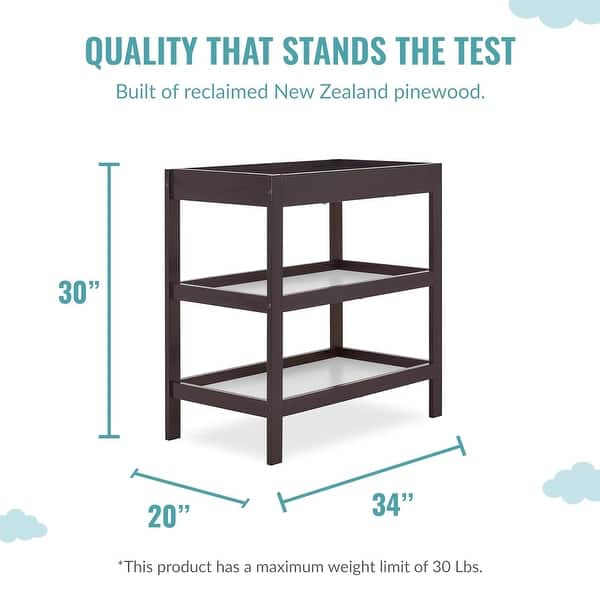 Dream On Me Ridgefield II Changing Table - Dark Espresso