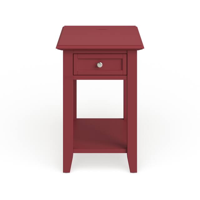 Copper Grove Poppy 1-drawer Side Table with Charging Station