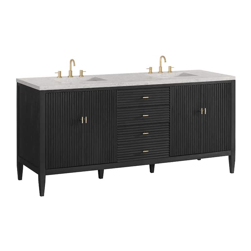 James Martin Vanities 485-V72-3EJP Myrrin 72" Double Basin Wood Vanity